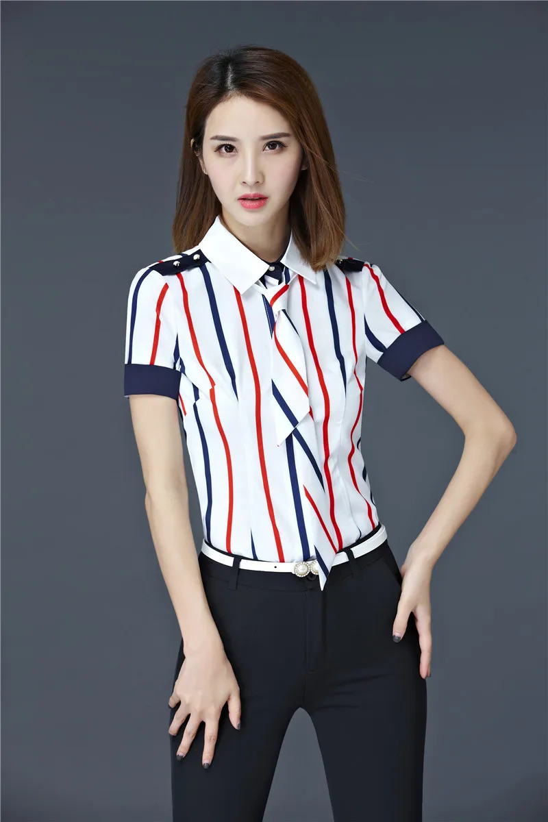 2017 Summer Fashion Striped Formal OL Styles With Tops And Pants For Ladies Work Wear Female Trousers Sets Suits | Женская одежда
