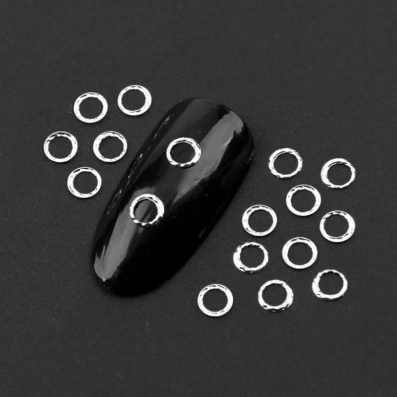 100 шт. круглые металлические гвоздики для дизайна ногтей 4 мм|metal nail art decoration|nail