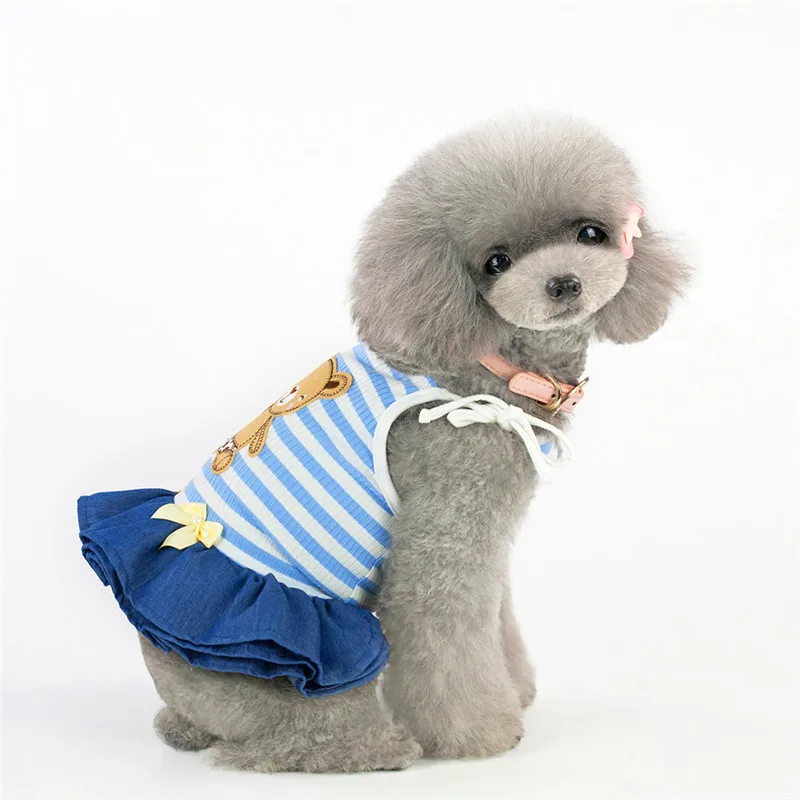 Милая юбка для собак хлопковая многослойная на подтяжках домашних животных