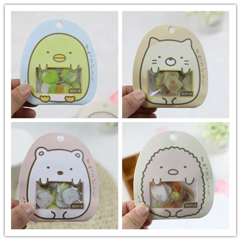 40-50 шт./лот DIY милый мультфильм Kawaii Персонажи ПВХ наклейка s прекрасный кот шаблон наклейка с медведем для дневника украшения Примечание стикер s