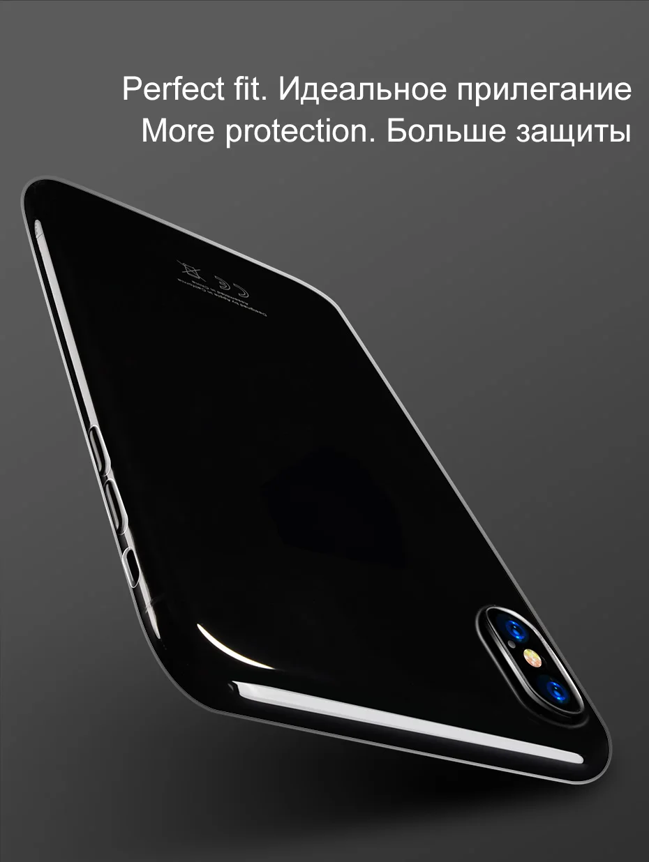 Чехол для Apple iPhone 6 6s тонкий кристально чистый силиконовый защитный чехол из ТПУ 7