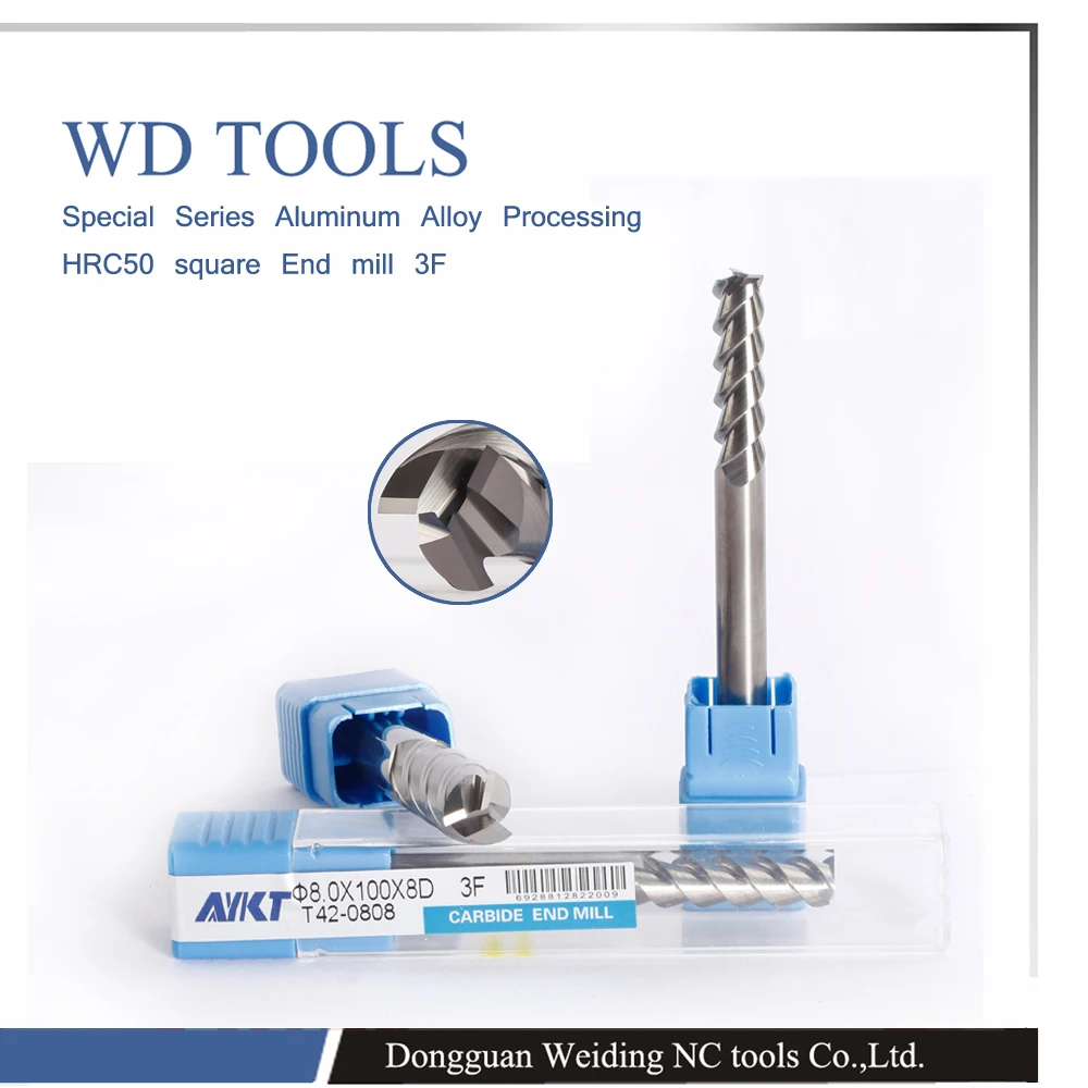 Твердосплавная алюминиевая ПВХ Концевая фреза 10 мм 100 3 канавки высокая