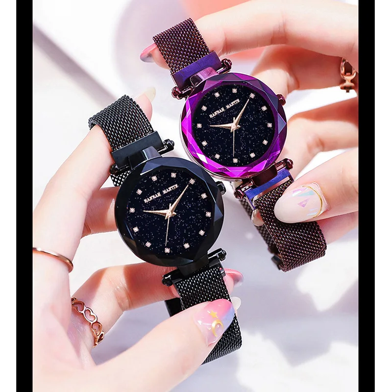 Reloj mujer Роскошные Брендовые женские часы Звездное небо магические кварцевые