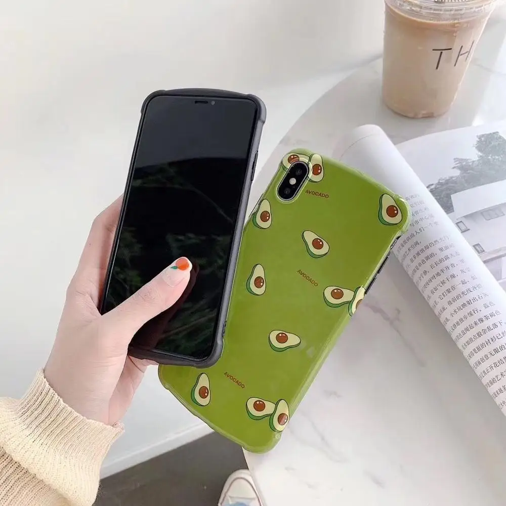 ORYKSZ Fashion Fruit Pattern Soft Phone Case For iphone 6 6s 7 8 Plus Xs Cases iPhone Xr X Max Glossy Silicon Cover Coque |