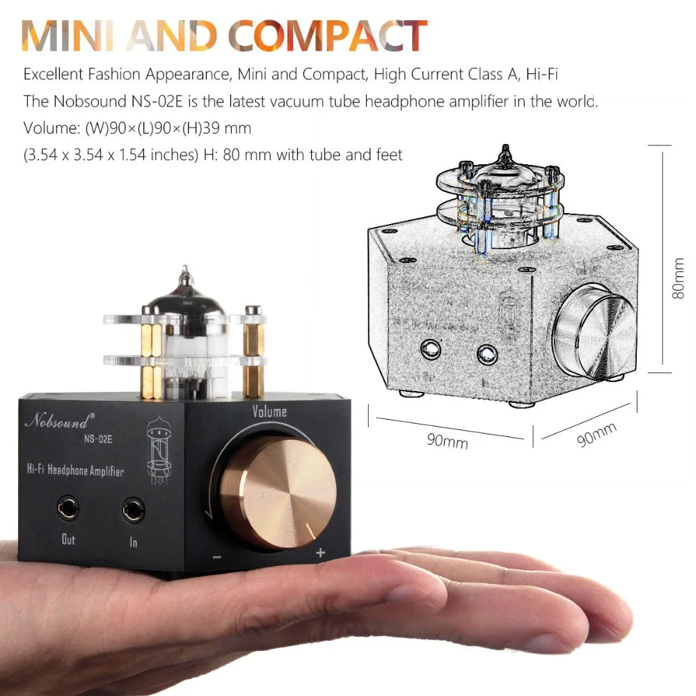 Вакуумный трубчатый усилитель Douk Auido Mini Class A 6N3 стерео Hi Fi для наушников