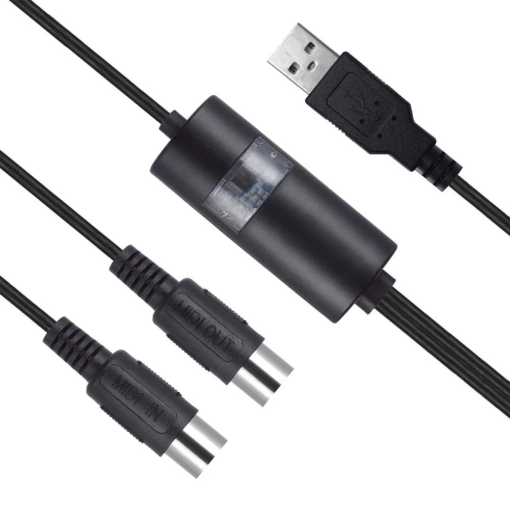 Адаптер USB IN OUT MIDI музыка пианино клавиатура кабель профессиональный конвертер