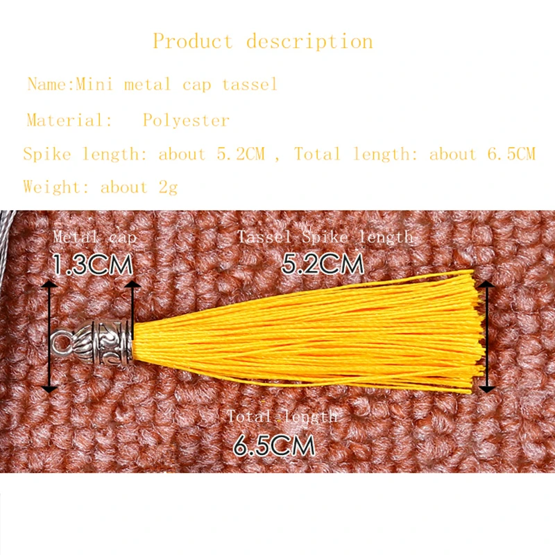 

10-50Pcs Mini Metal Cap Tassels Women Earrings Necklace Jewelry Decor Accessories DIY Keychain Fringe Trim Tassel Crafts Pendant