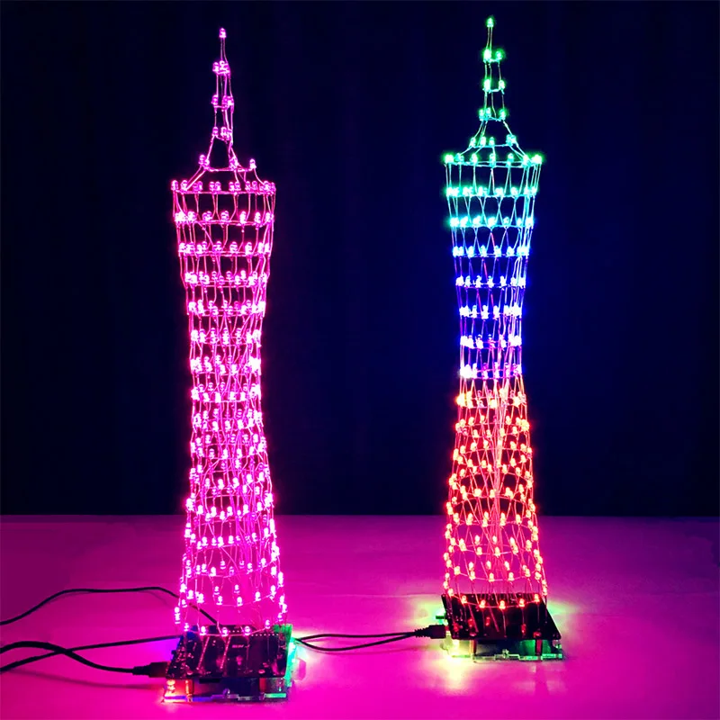 LEORY 16x16 268 LED DIY 3D Light Cube Kit музыкальный спектр Diy Электронный комплект с пультом