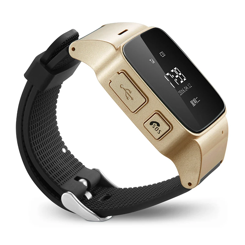 D99 Elderly GPS Tracker Smart Watch SOS Wrist watch Personal LBS Wifi Safety Anti-Lost Locator Champagne gold | Безопасность и