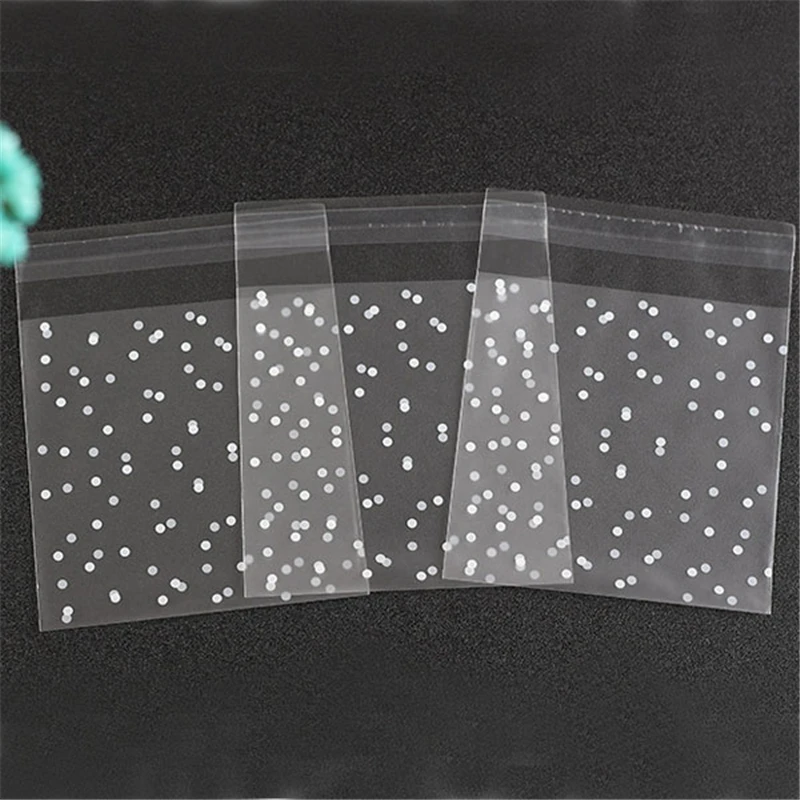 100 шт./лот пластиковый прозрачный целлофановый горошек конфеты Подарочный мешок