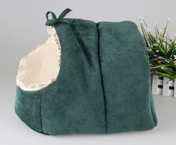 Новинка 2017 Лежанка для собак и кошек на осень зиму собачий милый домик с бантом