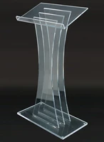 modern acrylic podium lectern fully assembled 0 5 thick panels 48 tall lectm