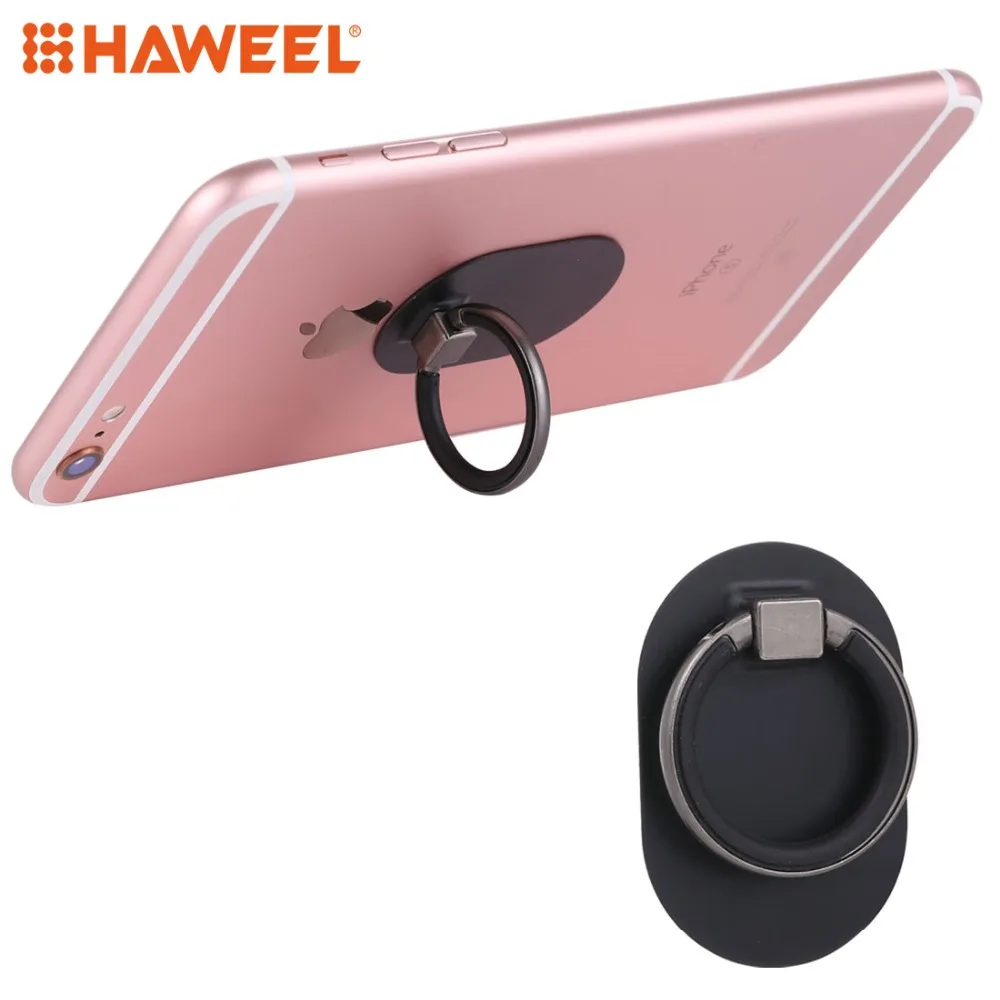 

HAWEEL Universal Phone Adhesive Metal Plate 360 Degree Rotation Stand Finger Grip Ring Holder For iPhone, Samsung, etc