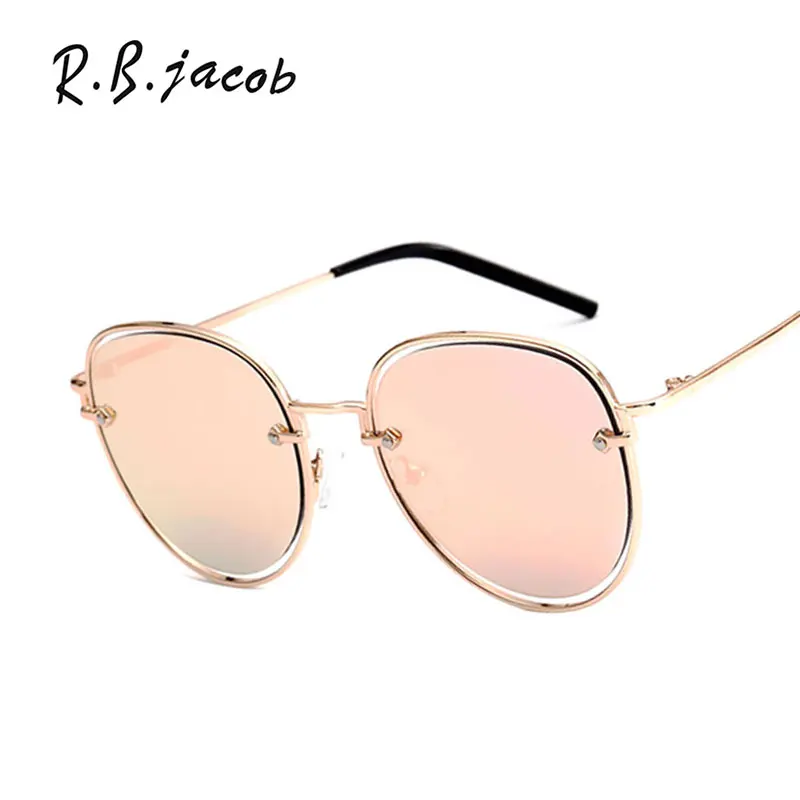 Розовое золото металлический Для женщин Овальный Revit зеркало Защита от солнца