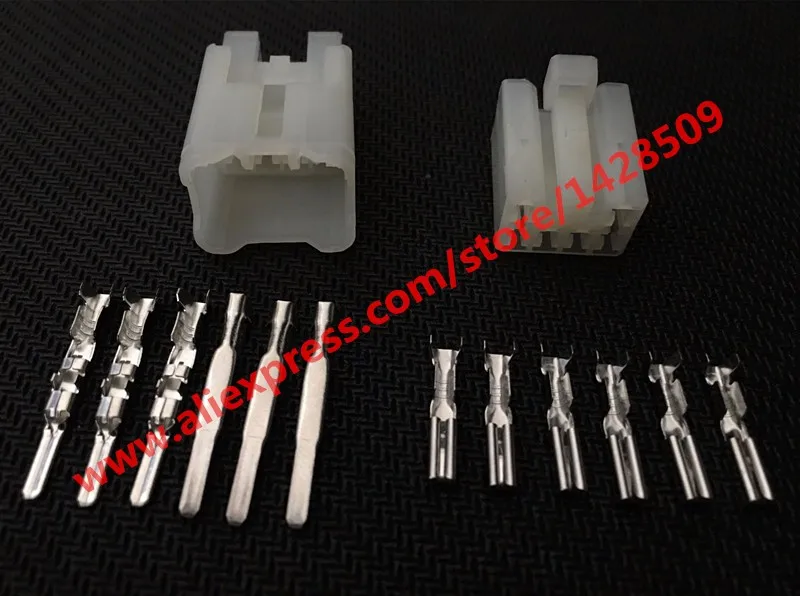 

10 Sets 6 Pin Auto Female Male 2.3(090) Connectors Power Connector 7122-1360 7123-1360 Housing CD Connector