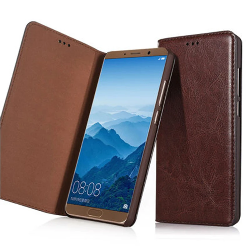 

Genuine Leather Flip Case For Huawei Mate10 Ultra-thin Slim Cover for Huawei Mate 10 pro Bag for Mate 10pro with Retail Package