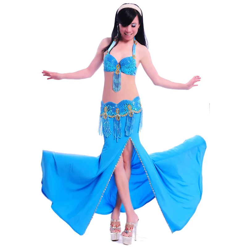 Костюм для профессионального танца живота 2 шт. бюстгальтер с поясом 34b/c 36b/c 38b/c 8