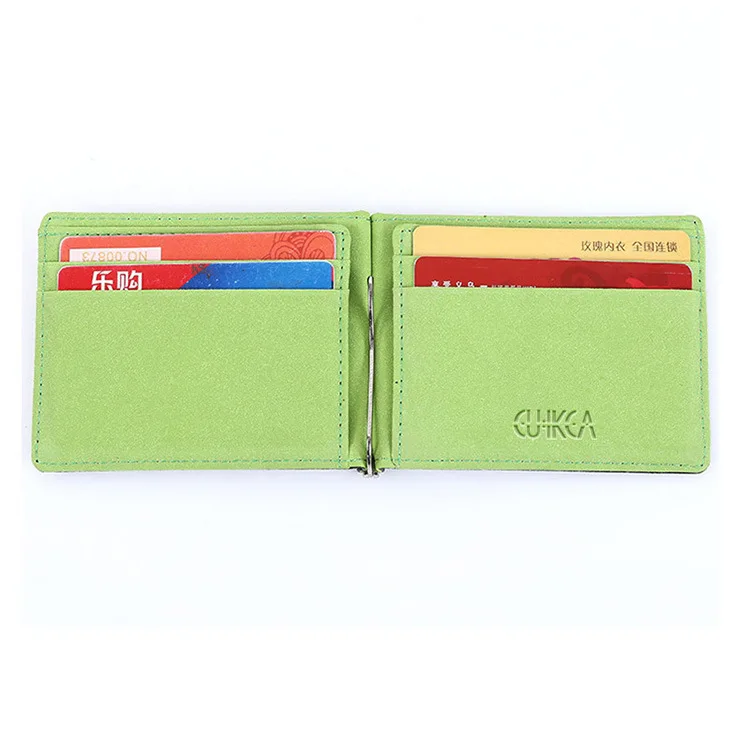 Men Bifold Business Leather Wallet luxury brand famous ID Credit Card visiting cards wallet magic Money Clips