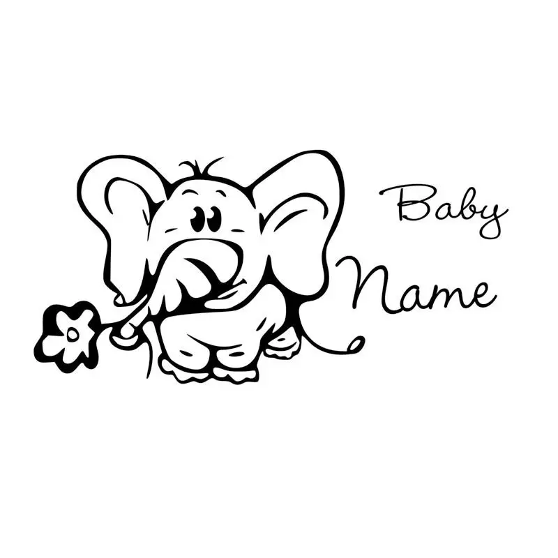 Прекрасный Слоны и цветок наклейки на стены Виниловый фон для фотографии