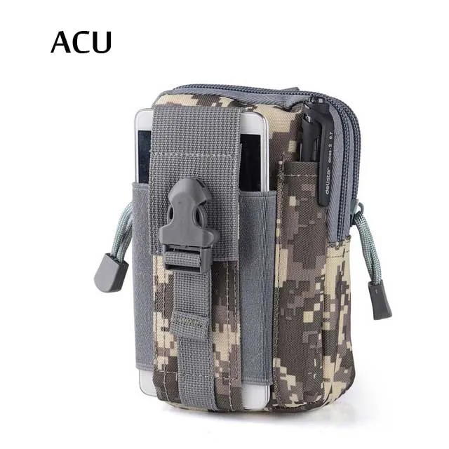 ACU Тактическая поясная сумка Универсальный Открытый EDC Военная кобура кошелек карман для гаджетов для samsung Сумка для кемпинга походная сумка - Цвет: ACU