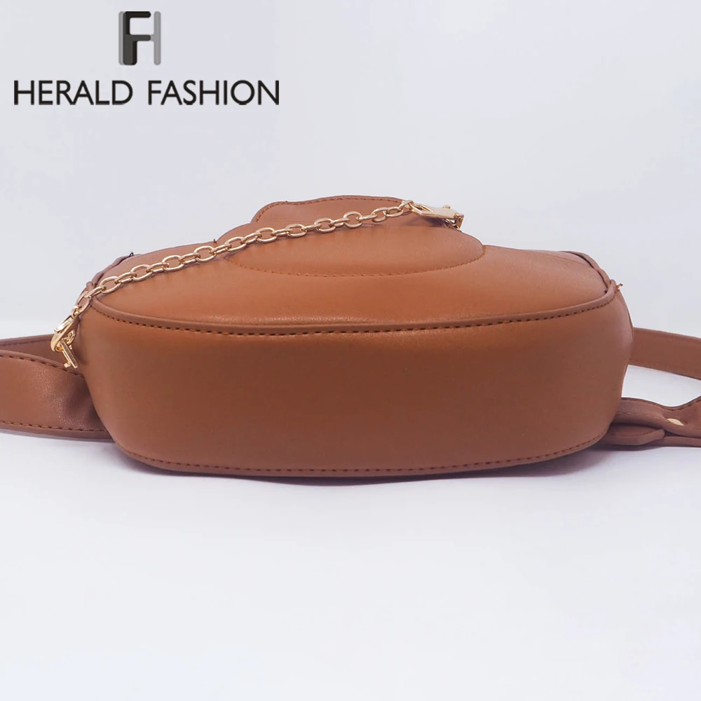 Herald Fashion качественная Кожаная поясная сумка женская на ремне роскошная брендовая