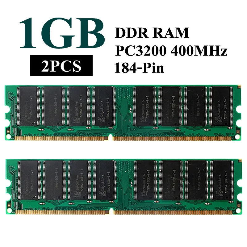 2 Гб(2x1 ГБ) DDR ram 400 МГц PC3200 No-Ecc оперативная память DIMM 184-pin SD ram Настольный ПК совместим с AMD 333/266 МГц