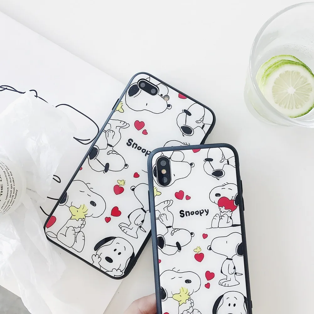 Мода мультфильм собака Жесткий Чехол для iPhone 6 6S Plus 7 8 iphone х задней обложки телефон