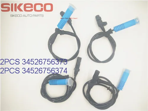 SIKECO набор ABS Датчик скорости колеса 2 шт. 34526756373 ABS187 + 34526756374 ABS188 подходит для BMW 740I
