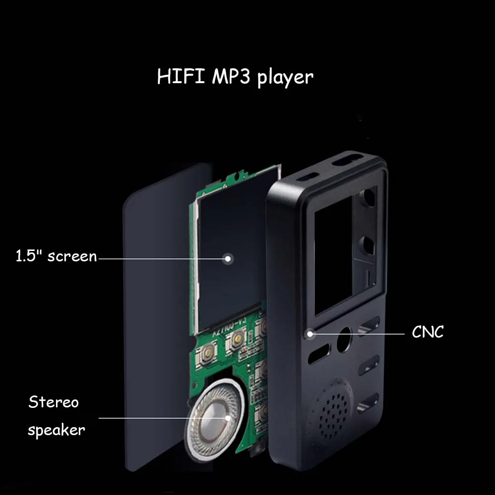 Металлический 8 Гб MP3 плеер HIFI MP3 спорт музыка многофункциональный FMLoudly стерео плееры с USB кабелем