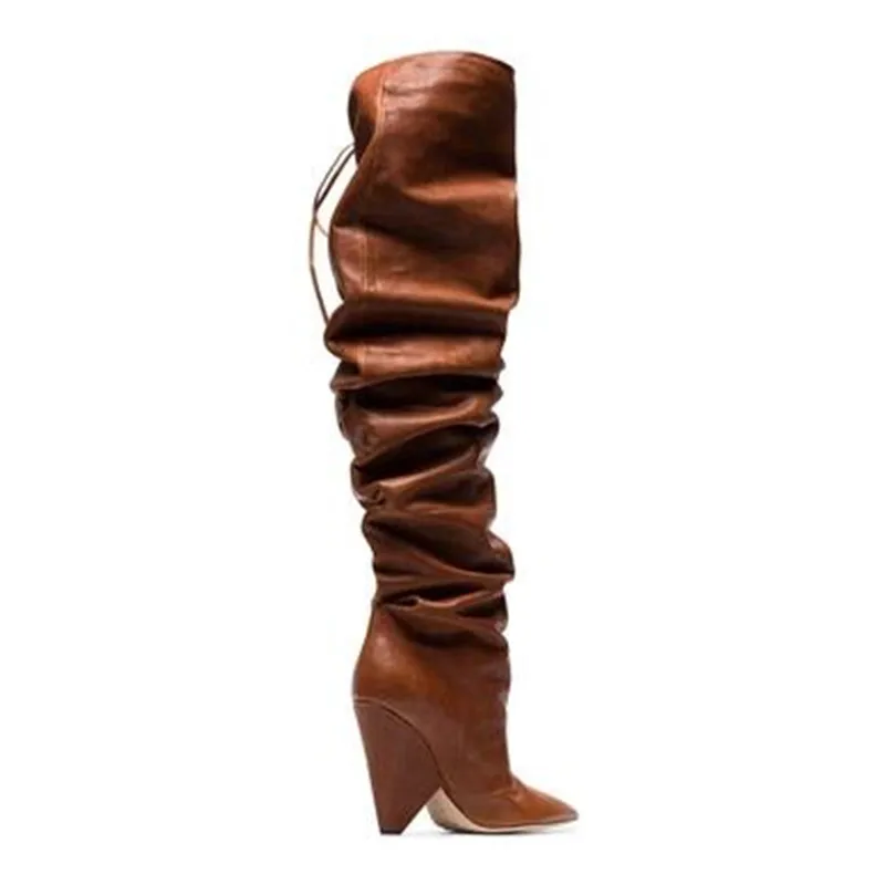 Дизайнерская зимняя женская обувь из натуральной кожи без шнуровки