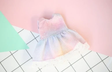 light pink Новинка, 1 шт., модное платье для кукол ob11, милое базовое платье с небесными звездами для OB11 1/12, аксессуары для кукол bjd, Одежда для кукол - Цвет: light pink
