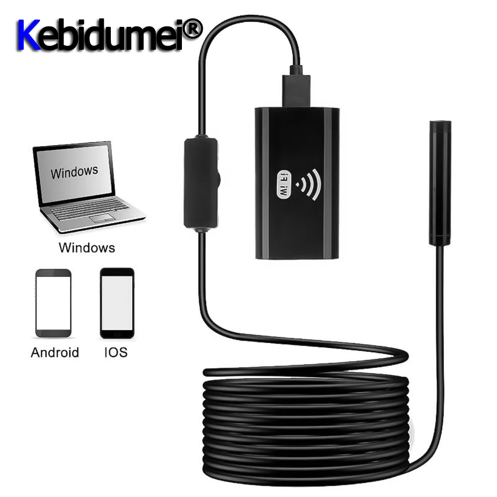 Беспроводная камера эндоскоп Водонепроницаемая мини для осмотра Бороскоп 8 мм