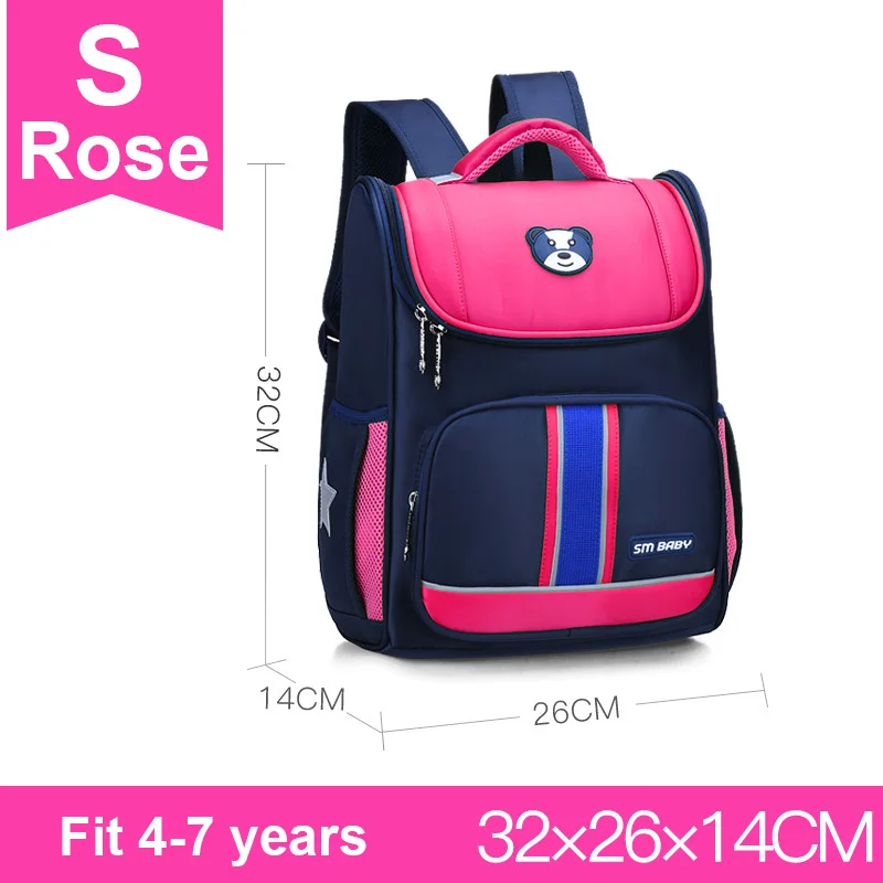 571-2 Small Rose Модный милый медведь, звезда в стиле пэчворк, для девочек и мальчиков, для детей, для начальной школы, рюкзак, школьные сумки для детей, подростков, студенческие рюкзаки - Цвет: 571-2 Small Rose