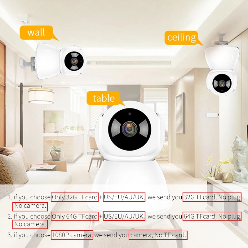 OUSU мини камера безопасности ip wifi беспроводная 1080P CCTV наблюдения ночное видение