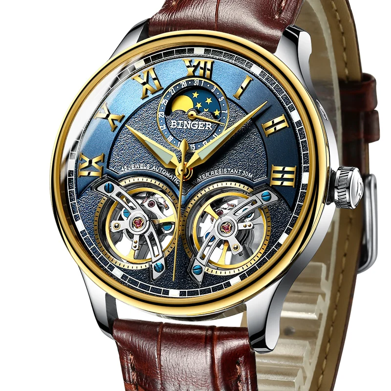 Часы наручные Binger Мужские механические водонепроницаемые 8606 м|hombre|hombre reloj |