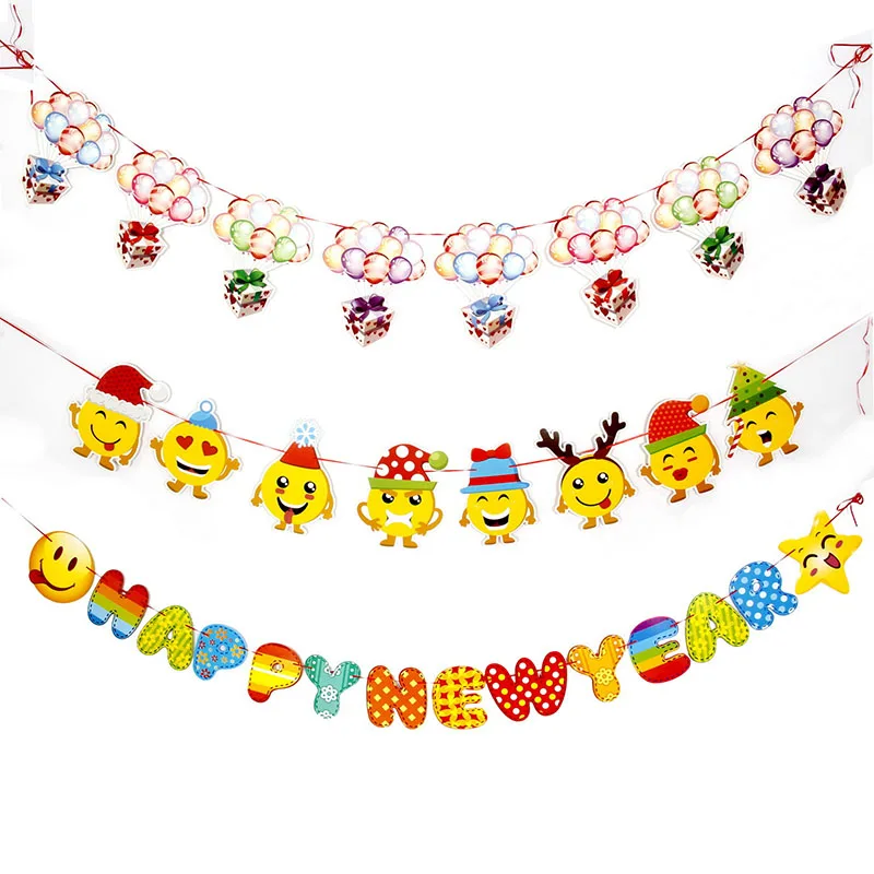 1 шт. Новый рождественский флаг сделай сам украшение для вечеринки дома бандаж