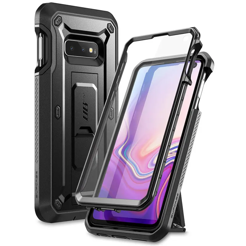 Black SUP чехол для samsung Galaxy S10e чехол 5,8 дюймов UB Pro полный корпус прочная кобура Чехол со встроенной защитой экрана и подставкой - Цвет: Black