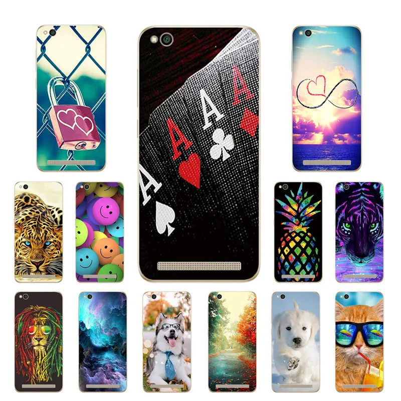 Soft Case for Xiaomi Redmi 5A 5.0 inch Back Cover Pine Printing Silicone Phone Clear 5 A Coque |