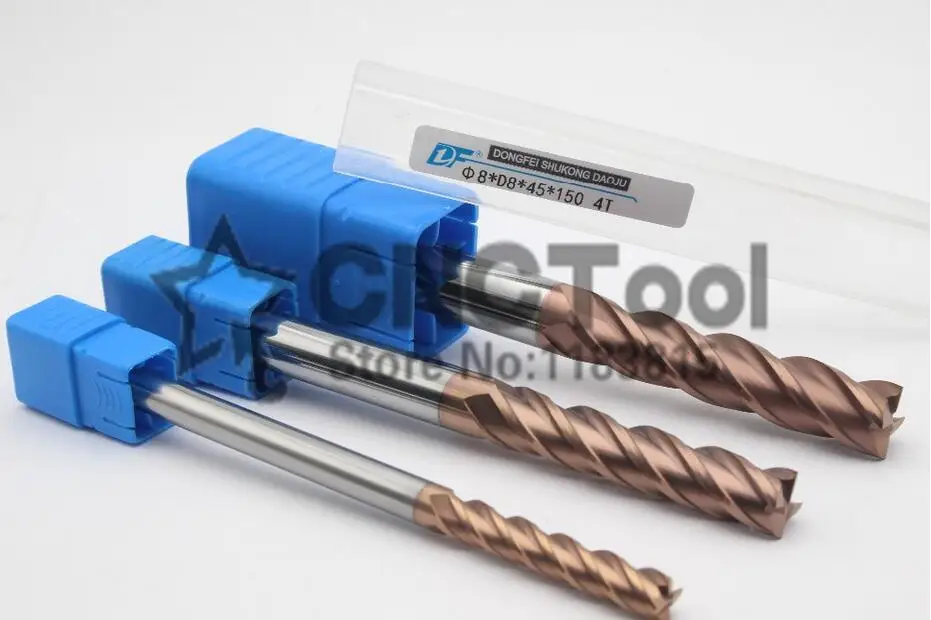 

1 шт. HRC60 длинный твердосплавный резак 4F-3.0 ~ 12,0 * 100л, высокое качество вольфрамовой стали фреза, фрезерные инструменты с ЧПУ, станок с ЧПУ