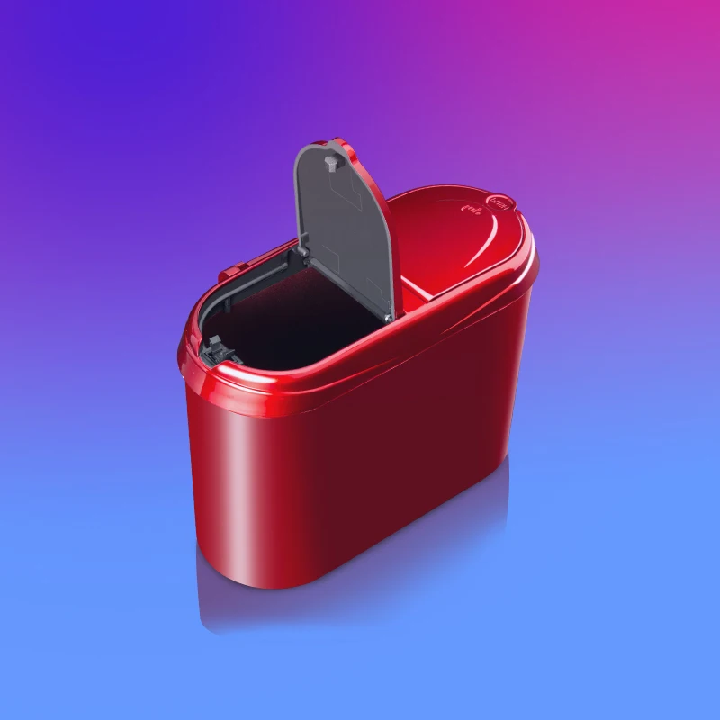 car trash bin Mini garbage can car interior trash bag fashion rubbish Holder Hook Plastic basket supplies multifunc accessories