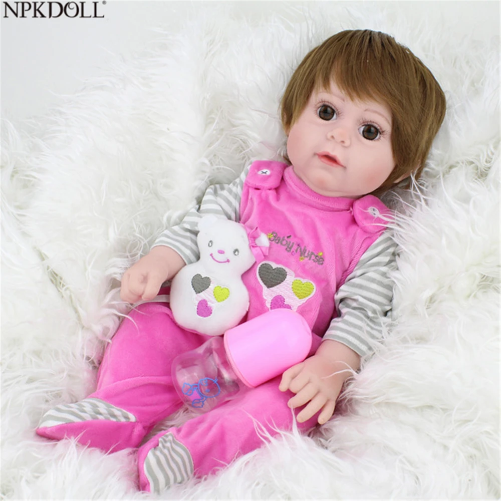 NPKDOLL Детские куклы Reborn 43 см игрушки для девочек подарок детей с плюшевой игрушкой