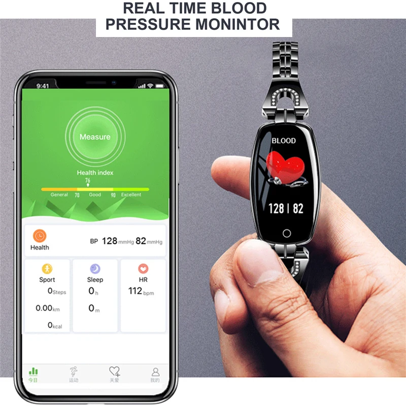 Роскошные модные часы Smart Watch H8 монитор сердечного ритма крови Давление