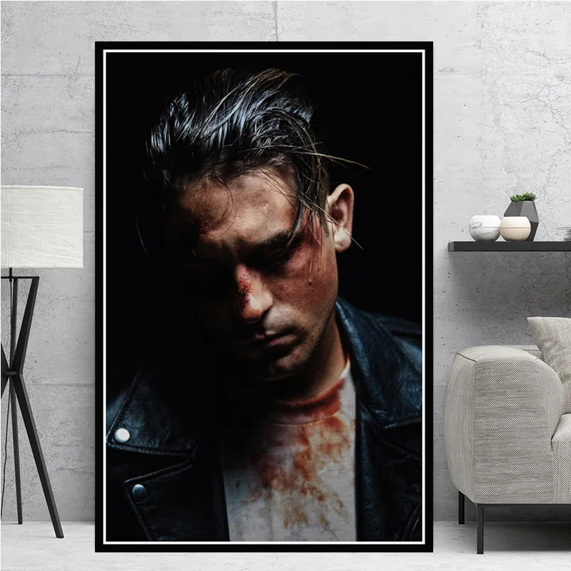 G-Eazy Logic Halsey поп, рэп музыка ПЕВЕЦ звезда Плакат и печатная графика художественное полотно настенные картины для гостиной домашний декор - Цвет: Зеленый