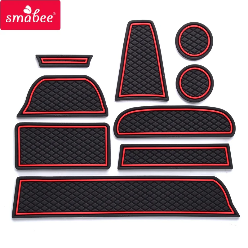 

Smabee Anti-Slip Gate slot pad for Lada GRANTA Interior Accessories Non-Slip Mats Car Sticker Coaster Red/White/blue 9PCS