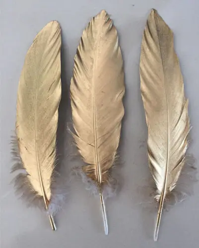 

Горячая Распродажа, 50 шт./лот, красивое окрашивание гусиных перьев, длина 6-8 дюймов/15-20 см, золотой цвет, для свадебного декора, товары для веч...