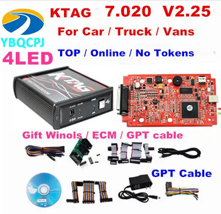 2 25 онлайн мастер Ktag V7.020 V2.25 без ограничения Токена K тег 7 020 ECU программист Tag чип