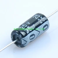10pcs 6 313mm 25v 25uf axial electrolytic capacitor for audio guitar tube amp diy