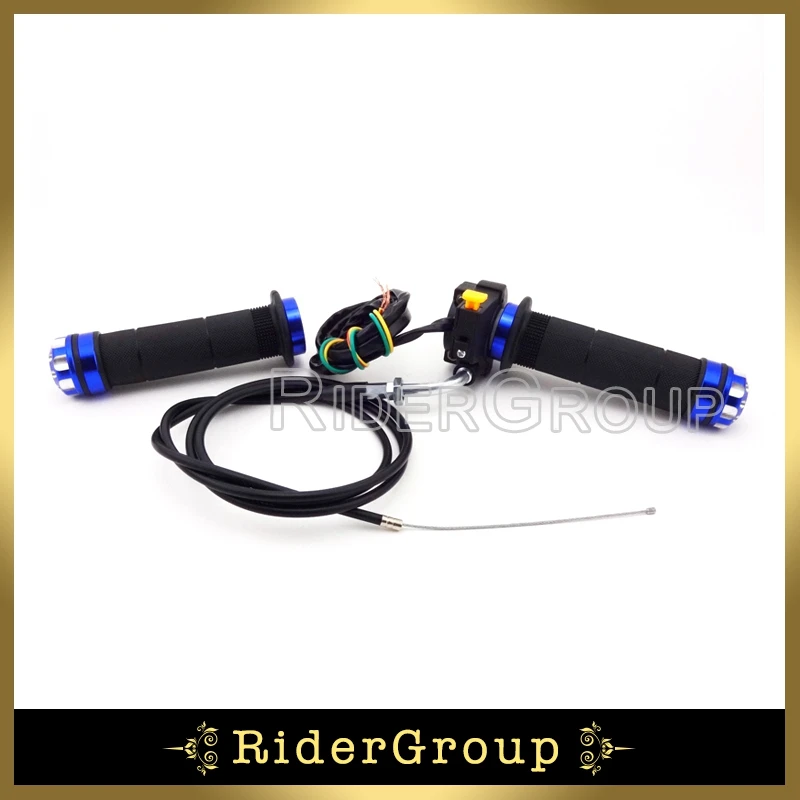 Синий трос дроссельной заслонки ручки выключатель для 2-тактного двигателя 49cc 50cc