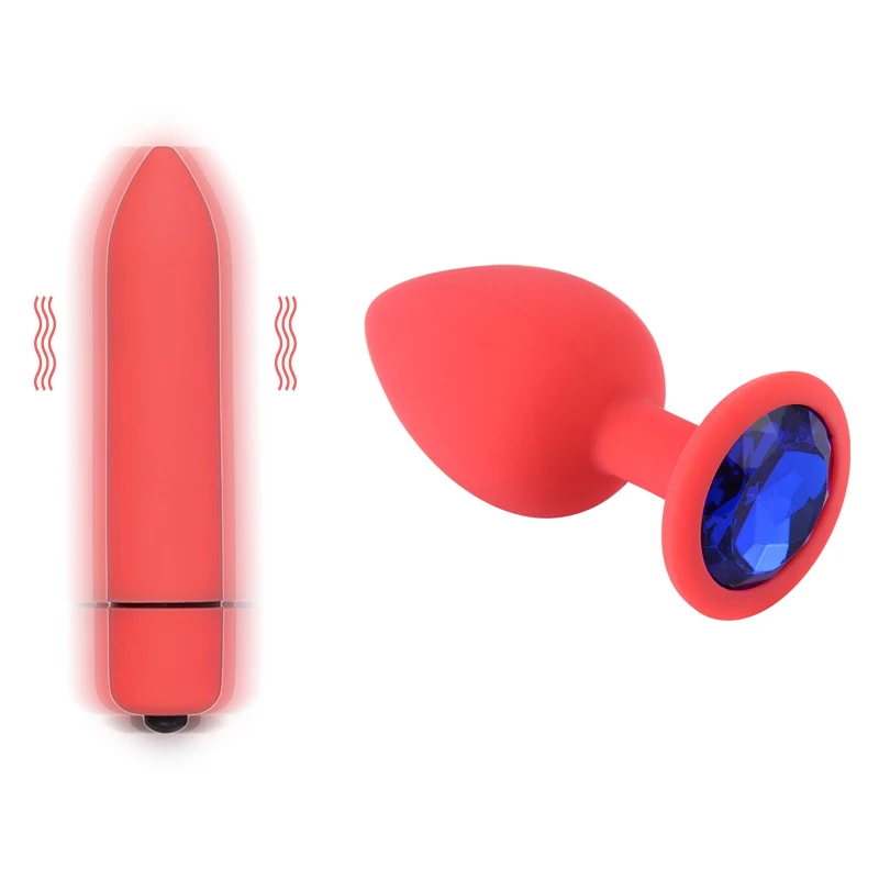 Интимные игрушки для женщин 10 Частота компактных вибраторов пуля + Анальная