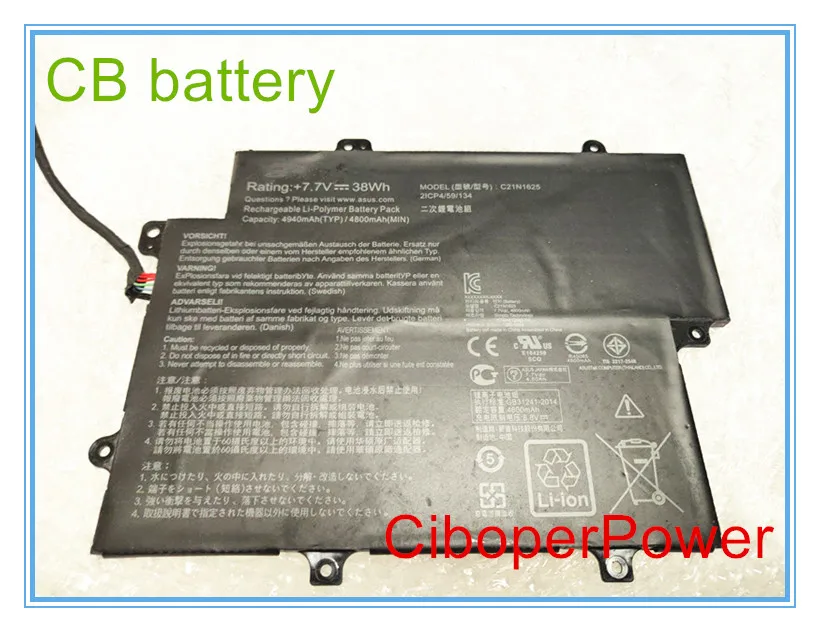 

Original quality for 7.7V 38Wh Original Li-ion Battery For C21N1625 Laptop